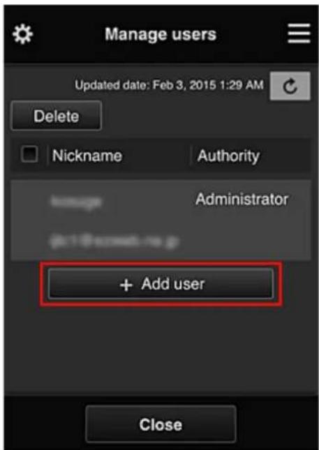CANON Maxify MB2120 - Adding a user - 3
