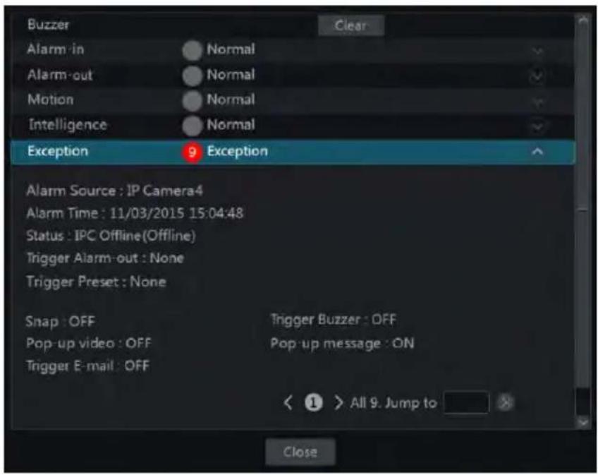 Monacor ELIPR-8 - View Alarm Status - 2