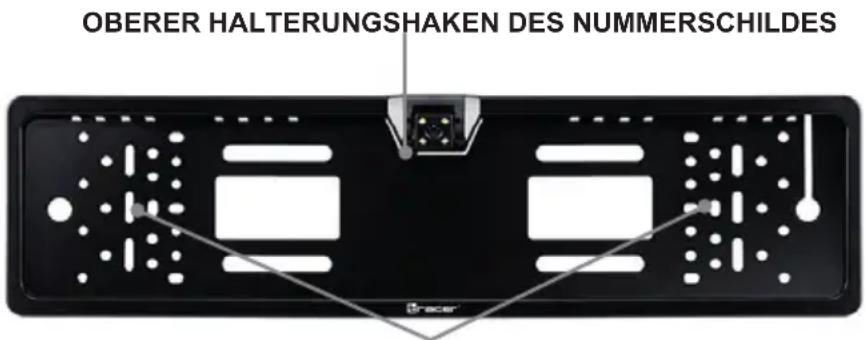 OBERER HALTERUNGSHAKEN DES NUMMERSCHILDES
