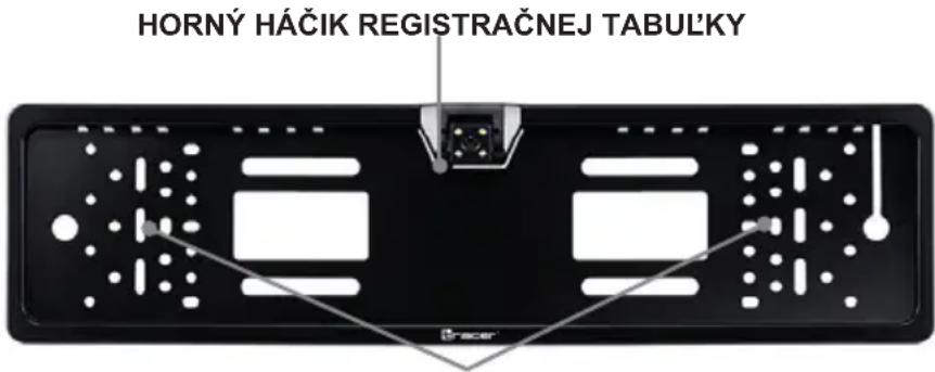 HORNÝ HÁČIK REGISTRAČNEJ TABULKY