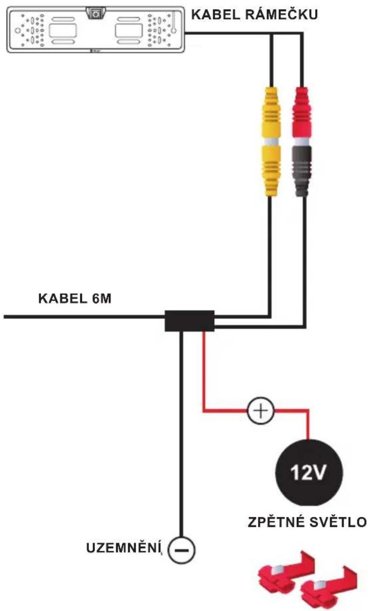 KABEL RÁMEČKU KABEL 6M UZEMNĚNÍ + 12V ZPĚTNÉ SVĚTLO