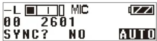 -L ☐ ☐ ☐ MIC 00 2601 SYNC? NO AUTO