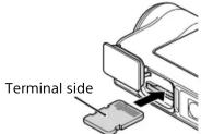 SONY HDR-AS300 - Inserting a memory card - 2