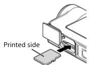 SONY HDR-AS300 - Inserting a memory card - 1