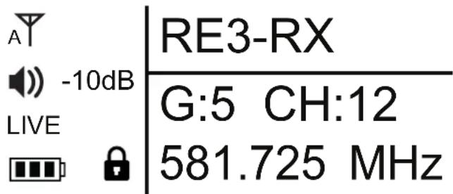 RE3-RX -10dB G:5 CH:12 581.725 MHz