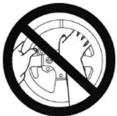 Prohibition sign with crossed-out hand and circular background, indicating no protection or resistance