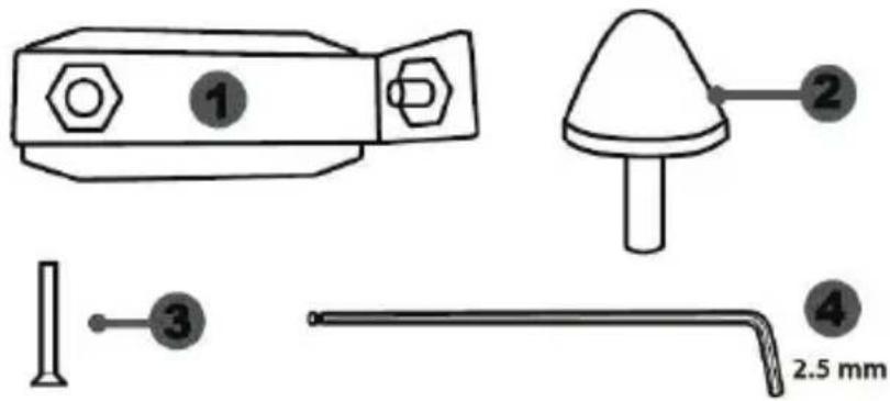 1 2 3 4 2.5 mm