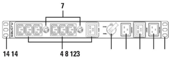 Salicru BM-R 16A - Frontansichten des Geräts. - 1