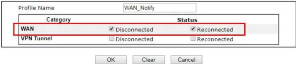 Draytek Vigor 2620L - A-1 How to Send a Notification to Specified Phone Number via SMS Service in WAN Disconnection - 3