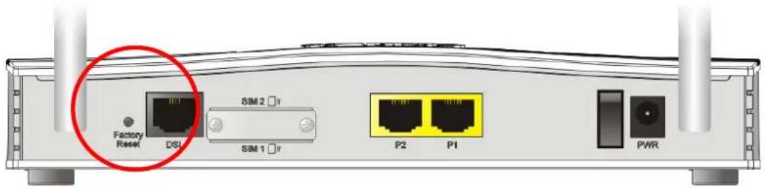 Draytek Vigor 2620L - Hardware Reset - 1