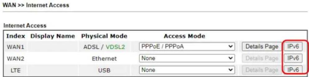 Draytek Vigor 2620L - A-1 How to configure IPv6 on WAN interface? - 1