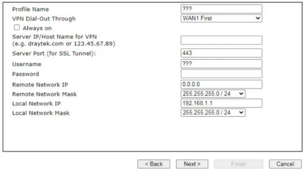 Draytek Vigor 2620L - VPN Client Wizard - 1