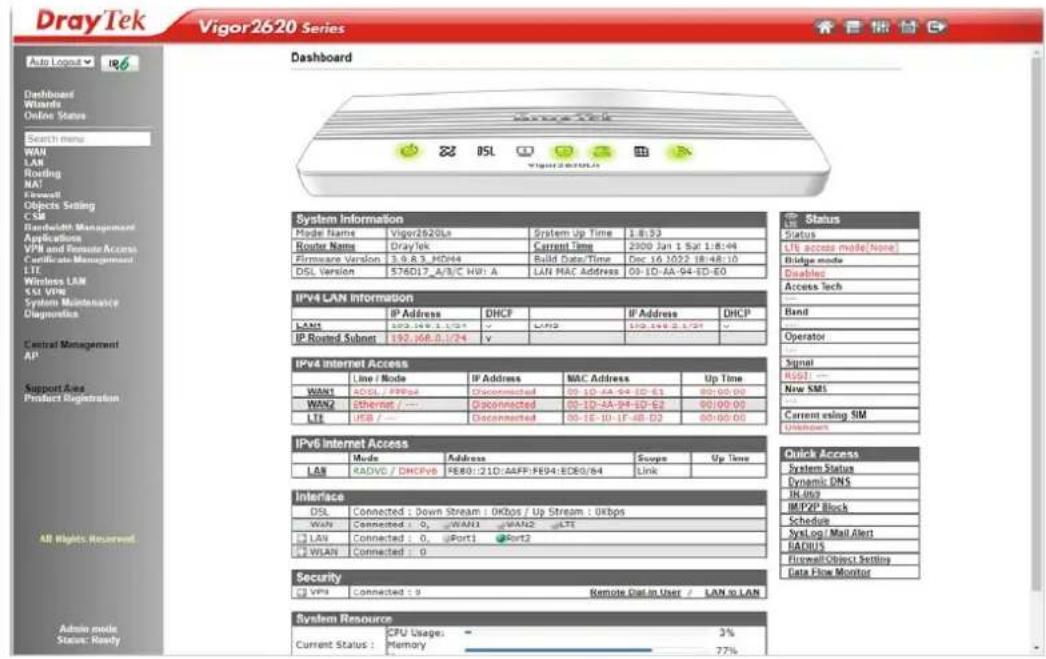 Draytek Vigor 2620L - I-3 Accessing Web Page - 3