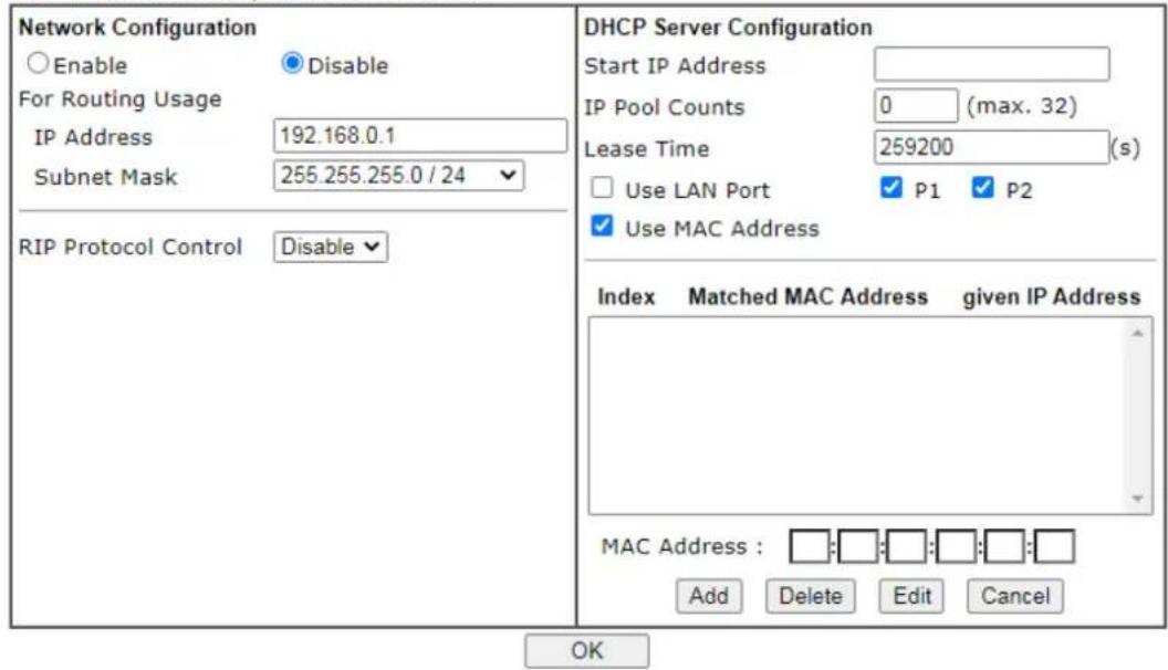 Draytek Vigor 2620L - II-3-1-3 Details Page for IP Routed Subnet - 1