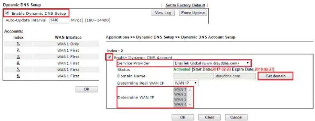 Draytek Vigor 2620L - Configure DDNS Profile - 1