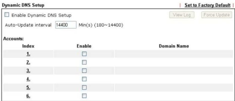 Draytek Vigor 2620L - Enable the Function and Add a Dynamic DNS Account - 1