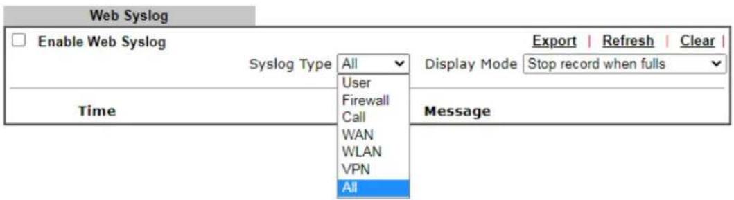 Draytek Vigor 2620L - VIII-1-12 Syslog Explorer - 1