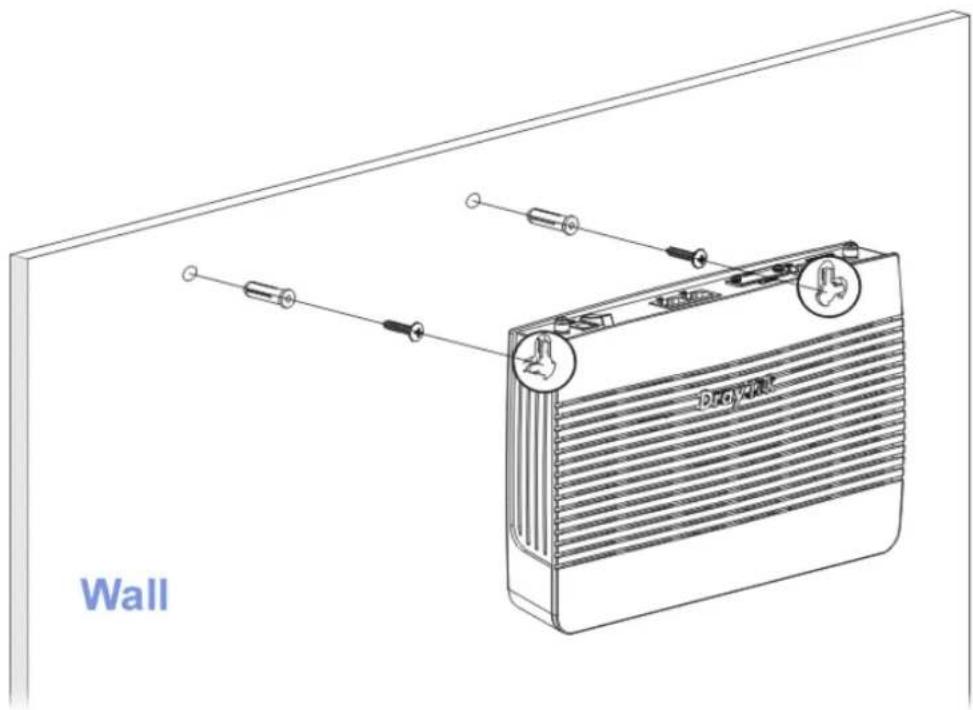 Draytek Vigor 2620L - I-2-3 Wall-Mounted Installation - 1