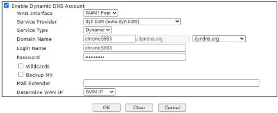 Draytek Vigor 2620L - Enable the Function and Add a Dynamic DNS Account - 3