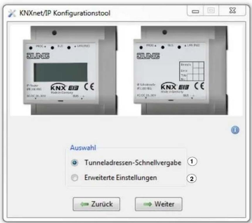 JUNG IPR 200 REG - Konfigurationsmöglichkeiten - 1