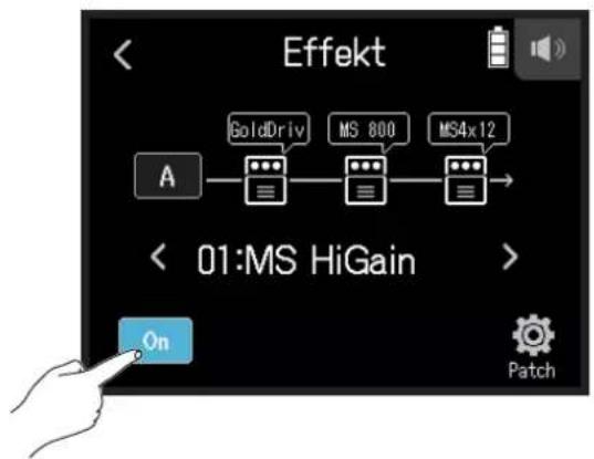 ZOOM H8 - Auswahl und An-/Abschalten von Patch-Speichern - 2