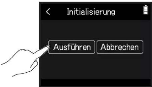 Initialisierung Ausführen Abbrechen