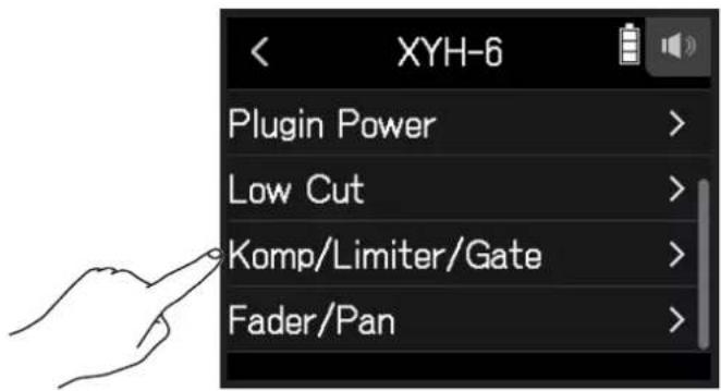 XYH-6 Plugin Power > Low Cut > Komp/Limiter/Gate > Fader/Pan >