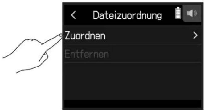 Dateizuordnung Zuordnen Entfernen