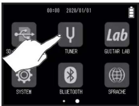 00:00 2020/01/01 SD TUNER Lab GUITAR LAB SYSTEM BLUETOOTH SPRACHE