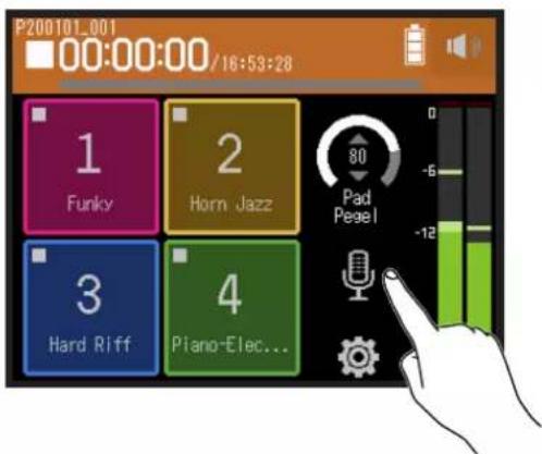 P200101.001 00:00:00/16:53:28 1 Funky 2 Horn Jazz 3 Hard Riff 4 Piano-Elec... Pad Peasel 0 -6 -12 -12