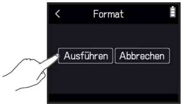 Format Ausführen Abbrechen