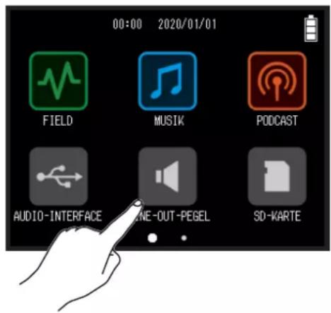 00:00 2020/01/01 FIELD MUSIK PODCAST AUDIO-INTERFACE LINE-OUT-PEGEL SD-KARTE