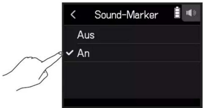 Sound-Marker Aus ✓ An