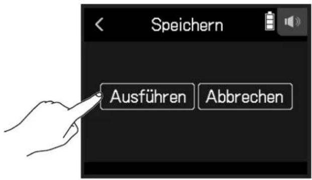 Speichern Ausführen Abbrechen