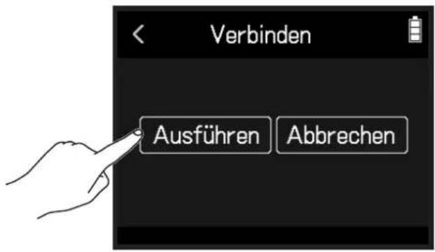 Verbinden Ausführen Abbrechen