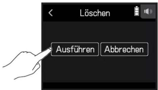 Löschen Ausführen Abbrechen