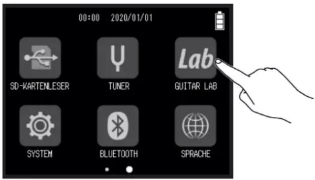 00:00 2020/01/01 SD-KARTENLESER TUNER Lab GUITAR LAB SYSTEM BLUETOOTH SPRACHE