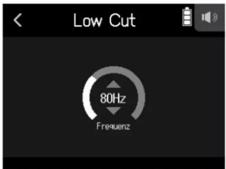 Low Cut 80Hz Frequenz