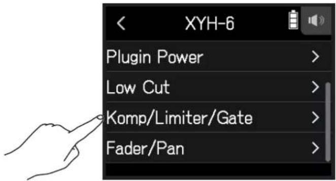 XYH-6 Plugin Power > Low Cut > Komp/Limiter/Gate > Fader/Pan >