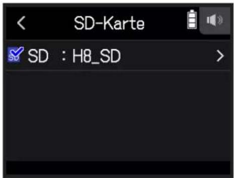 SD-Karte SD : H8_SD