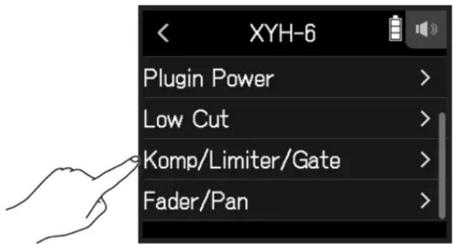 XYH-6 Plugin Power > Low Cut > Komp/Limiter/Gate > Fader/Pan >