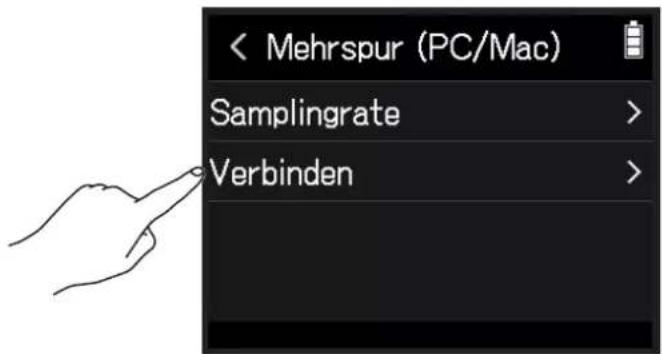< Mehrspur (PC/Mac) Samplingrate > Verbinden >