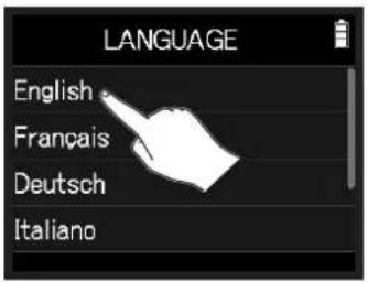 LANGUAGE English Français Deutsch Italiano