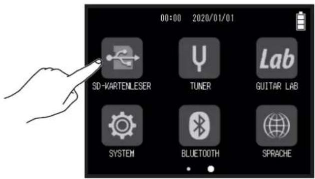 00:00 2020/01/01 SD-KARTENLESER TUNER GUITAR LAB SYSTEM BLUETOOTH SPRACHE