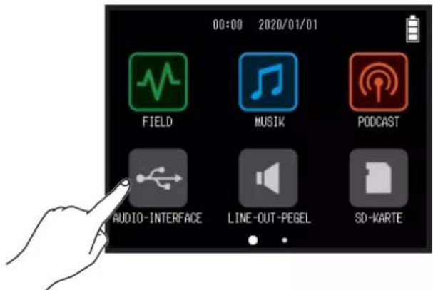 00:00 2020/01/01 FIELD MUSIK PODCAST AUDIO-INTERFACE LINE-OUT-PEGEL SD-KARTE