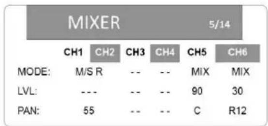 MARANTZ PMD-706 - Mixage (menu mixer) - 1