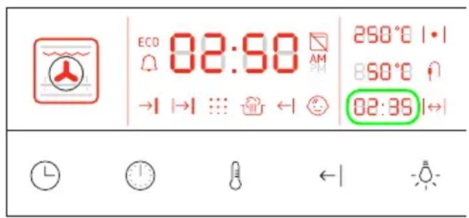 AMICA EB 63522 W - Aktivierung der Funktion VORGANGSDAU-ER. - 1
