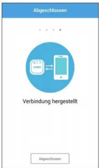 Abgeschlossen Verbindung hergestellt Abgeschlossen