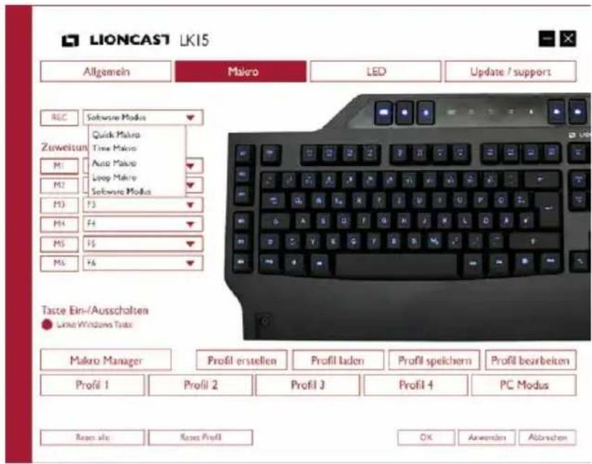 Lioncast LK15 - Software Makro - 1