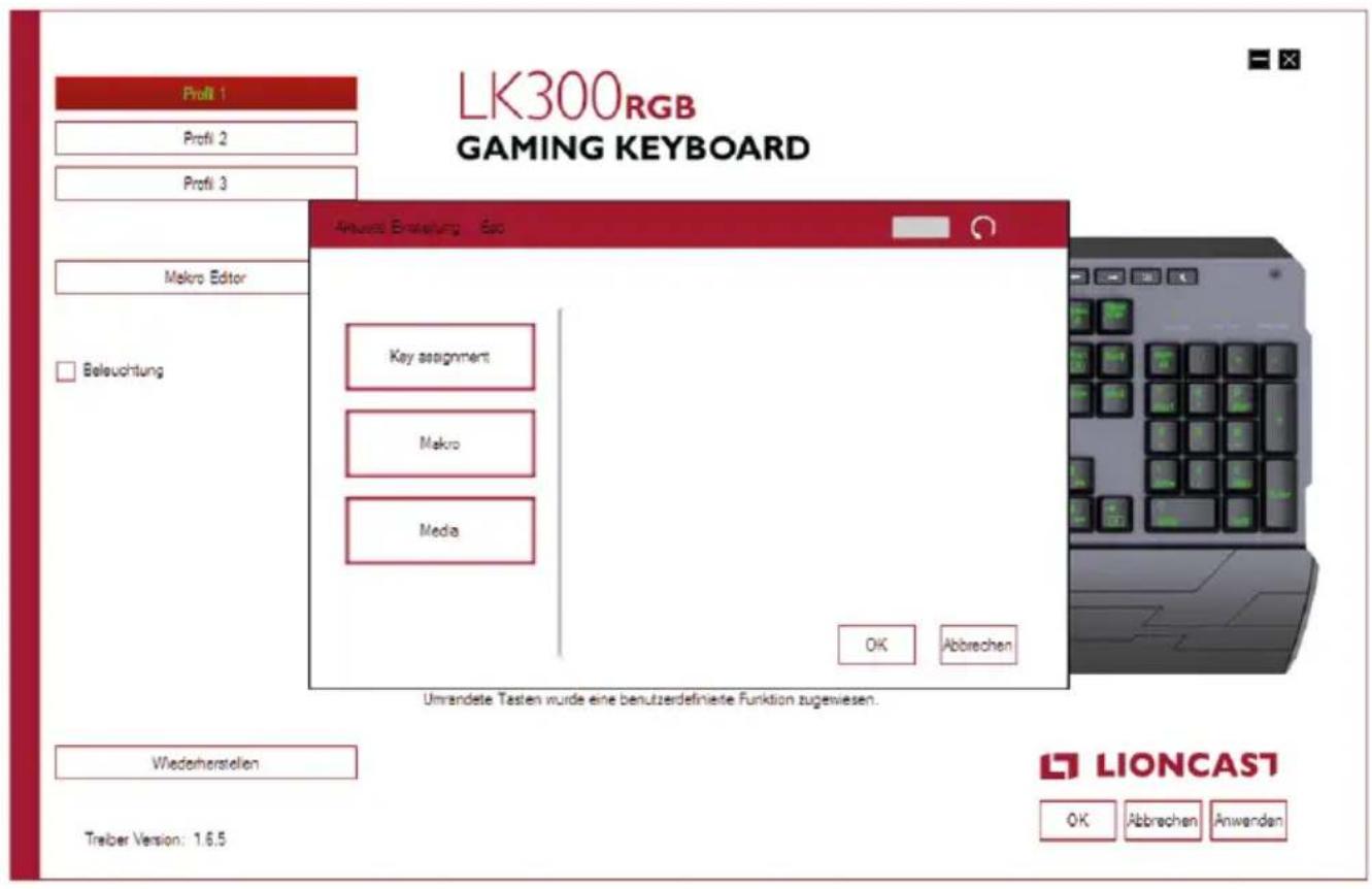 Lioncast LK300 RGB - TASTENZUWEISUNG - 1